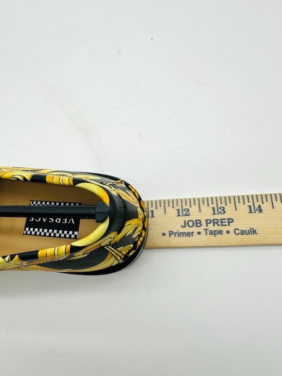 Versace Barocco Moccasin Vitello‎ Loafers Gold Black White EU 39 US 6 Italy main image 6